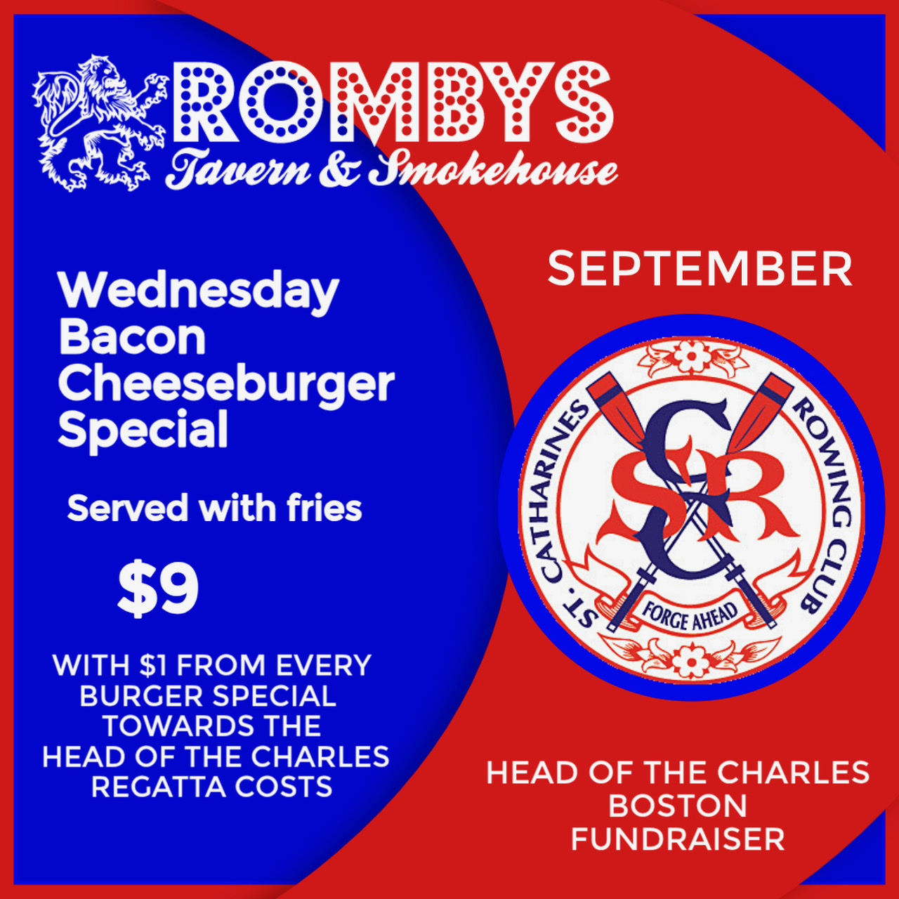 Wednesday Bacon Cheeseburger Special at Romby’s